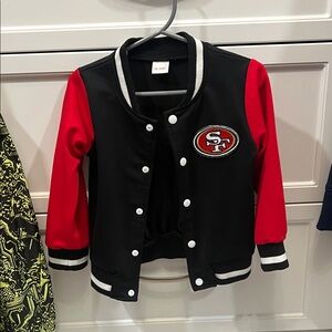 18-24 varsity track jacket w Niners logo